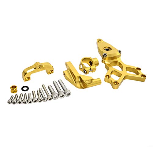 EAMOM Suporte de montagem de amortecedor de direção CNC para motocicleta adequado para a maioria dos