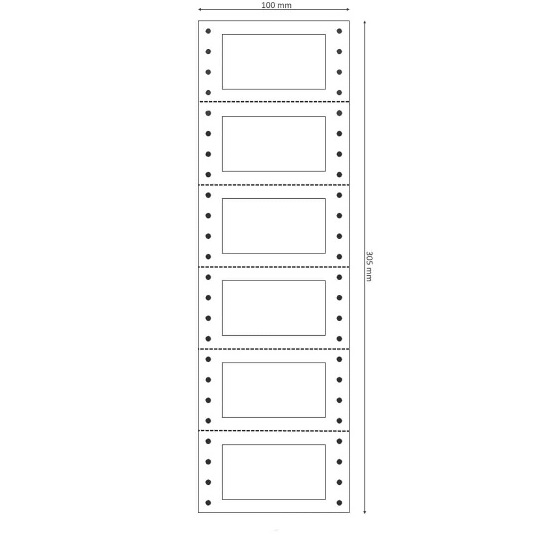 Etiquetas Adhesivas Pegatinas en módulo TT956-64 x 34 mm – para revisiones de coche – Markin – Paquete de 1200