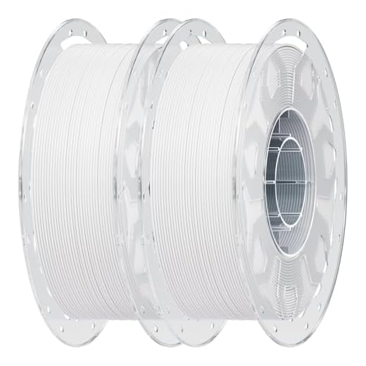 Creality 3D Printer Filament White & White, PLA Bundle 2 kg for 3D Printing, 1.0kg (2.2lbs) Spool, Enhanced Toughness No Warp, Accuracy ±0.03mm Printing Filament, for 3D Printers