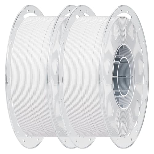 Image of Creality 3D Printer Filament White & White, PLA Bundle 2 kg for 3D Printing, 1.0kg (2.2lbs) Spool, Enhanced Toughness No Warp, Accuracy ±0.03mm Printing Filament, for 3D Printers