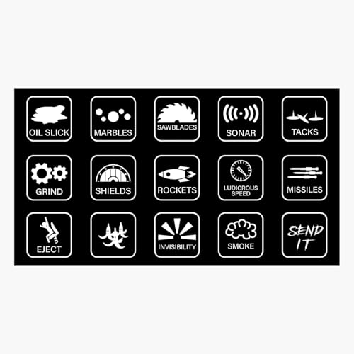 ESWW Funny Car Button Stickers