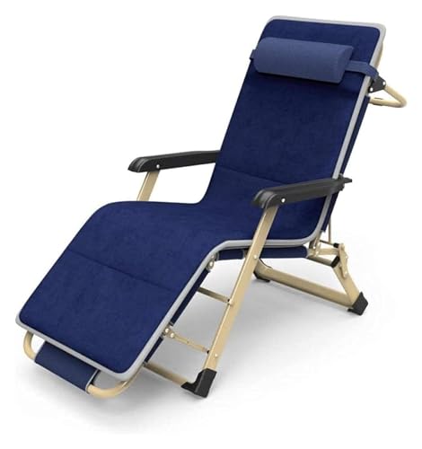 Lsoiup Heavy Duty Zero Gravity Chair for Big Tall People, Folding Garden Recliner with Plush Cotton Pad, 200kg Load Capacity