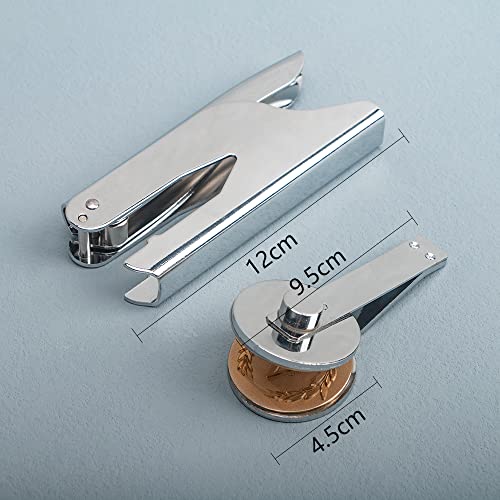 STAMTECH Custom Logo Embosser Stamp - Heavy Steel Embosser Stamp Design Your Own Logo or Emblem Perfect for Weddings Libraries Book Embosser - Thumbnail 6