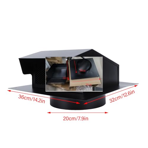 8-Zoll-Dachlüftungsabdeckung, Pulverbeschichtete Dachauslassöffnung aus Premium-Aluminiumlegierung, Maximaler Luftstromschutz für Küchen- und Dachabluftsysteme, Geeignet für