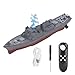 JTLB Remote Control Ship High Torque Motor USB Charging Navy RC Battleship for Fast and Flexible Play with Bathtub Swimming Pools (803A)