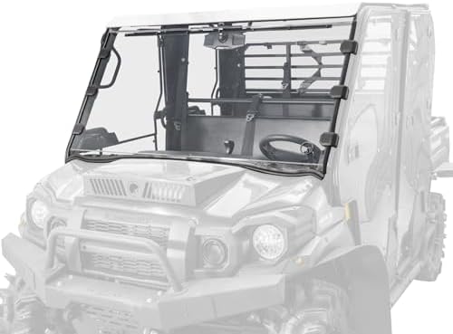 SuperATV Scratch-Resistant Full Windshield Compatible With Kawasa...