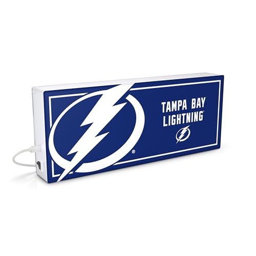 SOAR NHL LED Ambience Light Box: Elevate Your Space with Officially Licensed Wall Décor, Tampa Bay Lightning