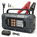 KOPUO 7000A 150PSI Avviatore Batteria Auto con Compressore-Grigio