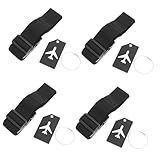 UPKOCH Verstellbares Koffergurt Schwarzen Gepäckbändern und Kofferanhängern Robuste für Reisekoffer Praktische Koffergurte mit Stabiler Schnalle und Langlebig