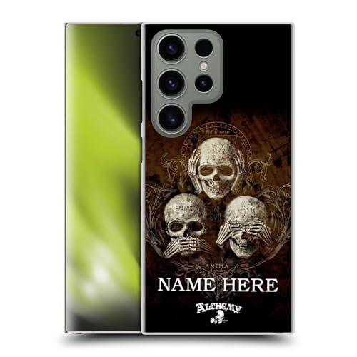 Coque personnalisable S24 Ultra Alchemy Gothic cadeau idéal avec prénom et initiale rigide