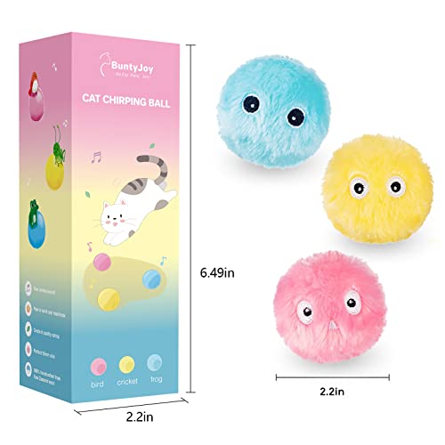 Buntyjoy cat toys, interactive cat toys for indoor cats exercise, 3 pack fluffy plush chirping catnip toys, fun kitty kitten kicker toys 3 Buntyjoy cat toys, interactive cat toys for indoor cats exercise, 3 pack fluffy plush chirping catnip toys, fun kitty kitten kicker toys - image 4