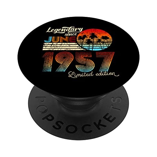 Cumpleaños Legendario Desde Junio De 1957 Regalo. PopSockets PopGrip Intercambiable
