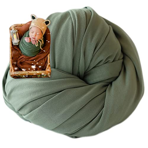 Image of Newborn Photography Props Swaddle Newborn Wraps for Baby Boys Girls Infant Baby Photo Props Shoot Stretch Blanket