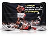 3x5 Ft Sports Polyester Muhammad Single Sided Flag with 4 Grommets - Cool Inspirational Funny Poster for Rroom Girls - Decor Wall Motivational Quote for Indoor and Outdoor - Ali Meme Posters Guys