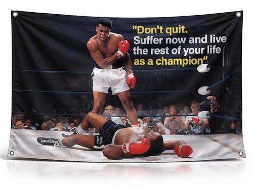 3x5 Ft Sports Polyester Muhammad Single Sided Flag with 4 Grommets - Cool Inspirational Funny Poster for Rroom Girls - Decor Wall Motivational Quote for Indoor and Outdoor - Ali Meme Posters Guys