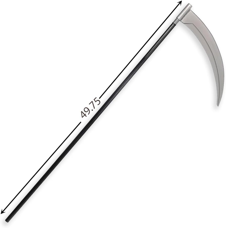 Grim Ripper High Scythe - 49.75" (1 Count) - Perfect Halloween Costume Accessory & Party Prop