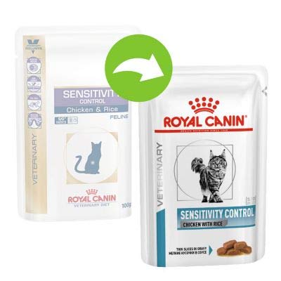Royal Canin Veterinary Sensitivity Control | Pack de 4 | 4 x 12 x 85 g | Aliment Complet diététique pour Chats Adultes | pour réduire Les symptômes d'intolérance aux nutriments