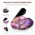 Gaming Mouse Pad Large Desk Mat, Cute Purple Marble Rose Desk Pad Protector - Image 6