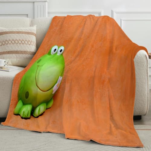 Plaid polaire microfibre 220x240 couverture grenouille - 4