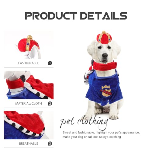 Disfraz Capa y Corona para Perros, Tamaño Grande miniatura 5
