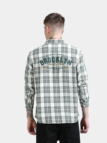 Image of StitchX Men's Full Sleeve Back Twill Checkered Shirt