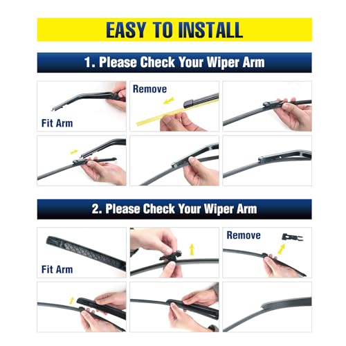 Image of 5 PLUS 15 Inch Rear Wiper Blade Replacement for Porsche Macan 2020-2015 Panamera 2016-2010 / Ram ProMaster City 2021-2015 / Land Rover Range Rover Sport 2022-2017 BACK Windshield Wiper Blade (A381H)