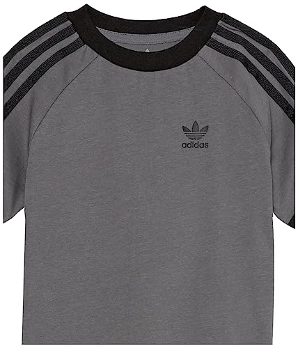 adidas Originals Unisex Kid's Adicolor 3-Stripes T-Shirt, Grey, 4 Years