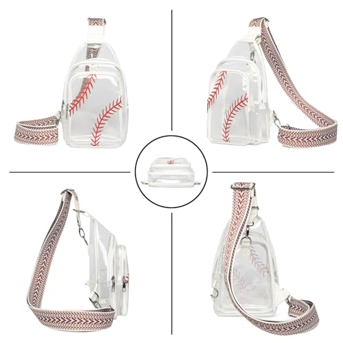 Clear Baseball Bag for Stadium Events, Clear Sling Bag Purses for women Crossbody Transparent, Crossbody Purses for Concerts Sports2
