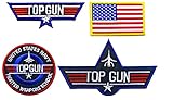 Top Gun Patches,Emblemas Patch Morale Patch Bordados Navy Maverick Costume Logo Sew Jacket Jacket Cap Uniform Cosplay Air Force Army Military Logo Sign USA US Flag Backpack Funny Patches