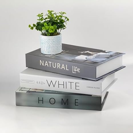 BakGelAl 3 Lü Kitap Görünümlü Dekoratif Kutu Seti, Iskandinav Tarz Modern Ev Dekorasyonu, Ofis Kütüphane Dekorasyonu, Hediye