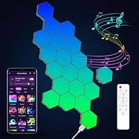 Kangtaixin LED Sechseck Gaming Wandleuchte 20pcs Hexagon RGB Panel - Sechseck Waben Wall Light Musik Sync Deko Hexa Wandbeleuchtung Smart Sechseckige Gamer Room Deko Modular Lampe – Ansicht 1