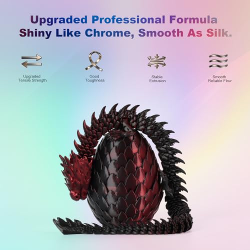 Image of iSANMATE Silk Black Red PLA Filament 1.75mm 1kg for FDM 3D Printer | Compatible with Bambu Lab 3D Printers & AMS, Shiny Surface, Easy Printing for Beginner, Upgraded Toughness & Clog-Free