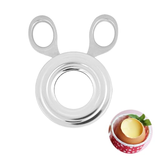 Coupe-Oeuf en Acier Inoxydable,Coupe-Œuf Coque Argent,Ouvre-oeuf à la Coque,Décapant pour Oeufs Coupe-oeufs,Ciseaux à Oeufs Décapant la Coquille,pour Couper Les Oeufs, Les Bananes et Les Fraises