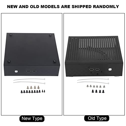 Gabinete para PC de escritorio, chasis Mini ITX de aleación de aluminio con buena disipación térmica, para computadoras de video doméstico y hoteles, terminal de autoservicio miniatura 6
