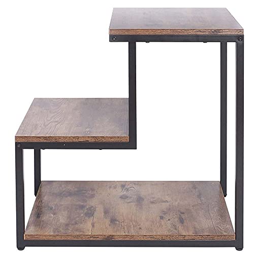 Étagère en métal et bois MDF design moderne industriel meuble compact