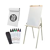 Cavalete Flip Chart Dobrável Quadro Branco com Folha e Kit para Apresentações Aulas e Treinamentos