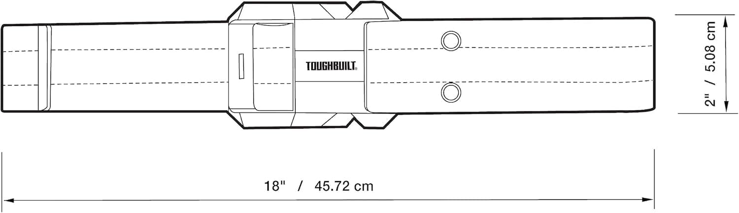 ToughBuilt ClipTech Series – Work Belt, Heavy-Duty Adjustable Tool Belt with Reinforced Buckle, Custom-Fit Padding, High-Strength Webbing for Contractors, Builders, Jobsite Professionals (TB-CT-42)