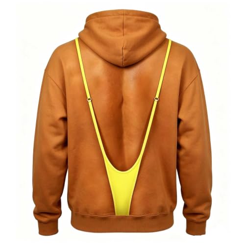 Mens Ugly Christmas Sweater Funny 3D Print Hairy Chest Halloween Sweatshirt - image 4