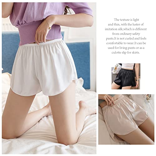 3 Pcs Women Slip Shorts Pettipants For Women Culottes Satin Slips Shorts Under Dresses Half Slips Mini Bloomer Pants #TOP1