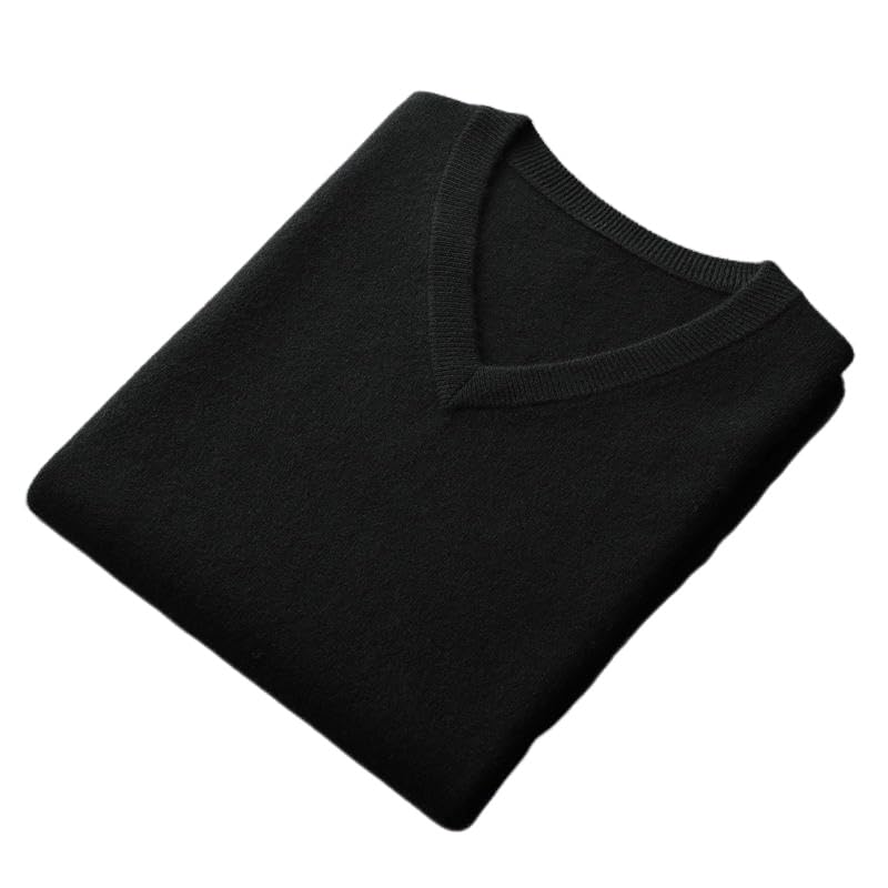 Chaleco de cachemira para hombre con cuello en V elegante 7