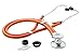 ADC Adscope 641 Sprague Stethoscope with 5 Interchangeable Chestpiece Options, 30 inch Length, Neon Orange