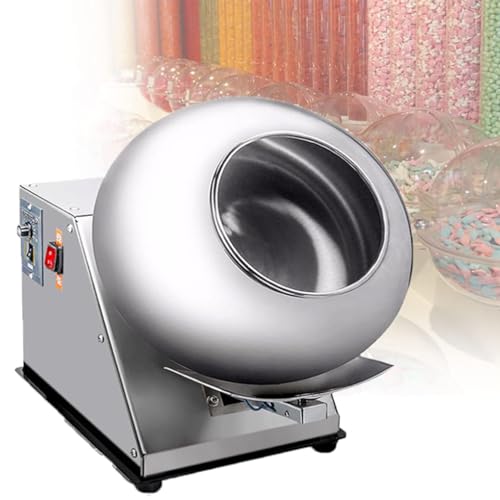 Commercial Candy Coater Machine, Electric Sugar Coating Machine, 2-5kg/h Chocolate Coating Polishing Machine (400mm)