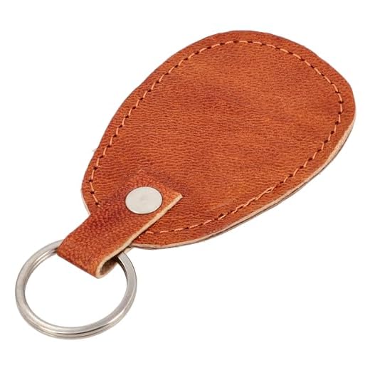 Nyckelring läderberlock vintage brunt läder