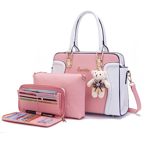 Set 3pcs Bolsas Satchel para Mujer Soperwillton miniatura 1