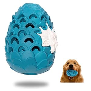 YCLWBG Dog Toys for Large Dogs Aggressive Chewers Indestructible Dog Toys for Aggressive Chewers Durable Dog Toys Dragon Egg Dog Toy Bacon Milk Flavor Tough Dog Toys Treat Dispensing