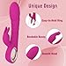 SeYouYou Thrusting Dildo Vibrator Adult Toys for Women - 3 in 1 Rabbit Vibrators Dildos with 5 Thrusting & 10 Vibration Modes, G Spot Vibrator Female Sex Toys Adult Toy for Womens or Couples Sex Toy