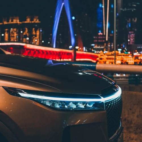 Universal Car LED Hood Light: 12V 10W, 59In Dynamic Daytime Running Light with Start-Scan & 3 Color Choices