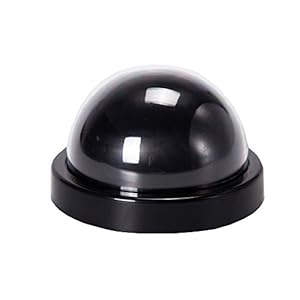 ELEAR™ 2 x zwarte koepel outdoor dummy fake led knippert bewakingscamera CCTV bewaking imitatie beveiligingscamera
