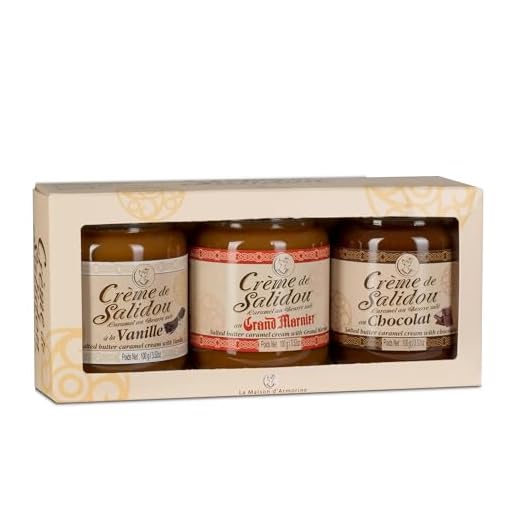 La Maison d'Armorine, Probierpaket Crème de Saldiou, Karamellcreme mit gesalzener Butter, aus Frankreich, 3 x 100 g
