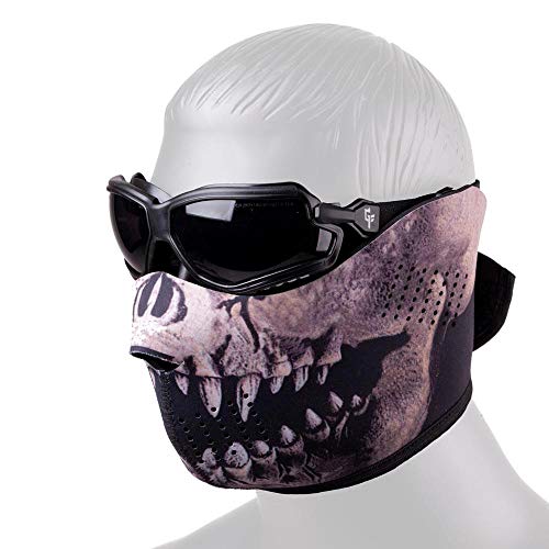 Kit de protection Game Face Predator avec lunettes airsoft et demi-masque néoprène